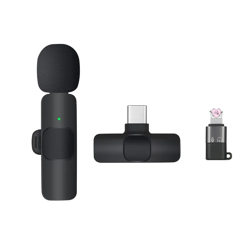 

Plug-Play with 2 Clips,Upgraded Lavalier Wireless Microphone for Live Stream,Vloggers,Interview,Auto-syncs Clip-on Lapel Mic