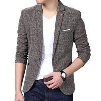 

Popular Suit Men's Fashion Blazer Casual Slim Fit Suit Jacket Male Blazer