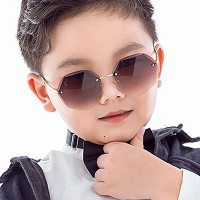 

DLB4502 Fashion cute kids sunglasses shades for girls rimless children eyewear