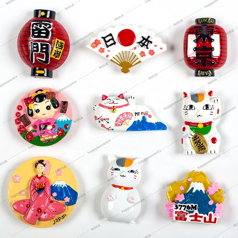 

Japan Travel Souvenirs Japanese Fortune Cat Toy Fridge Magnet for Home Decor