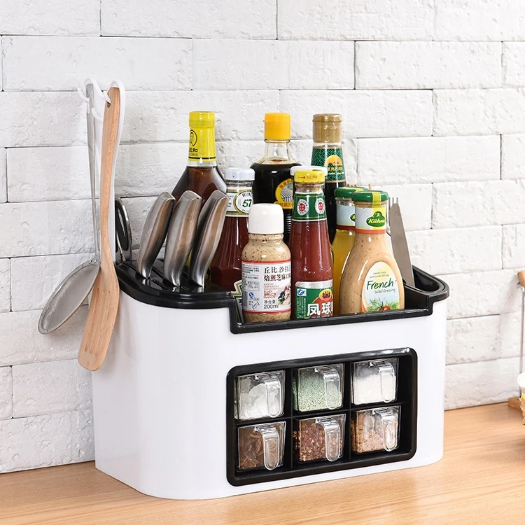 

Kitchen Supplies Household Kitchenware Rack Multi-function Seasoning Storage Box