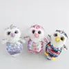 4 inch white sequin Unicorn Dog Owl Danger Dragon Plush Toys Big Eyes Eyed Stuffed Animal Soft Toy Kids Gift