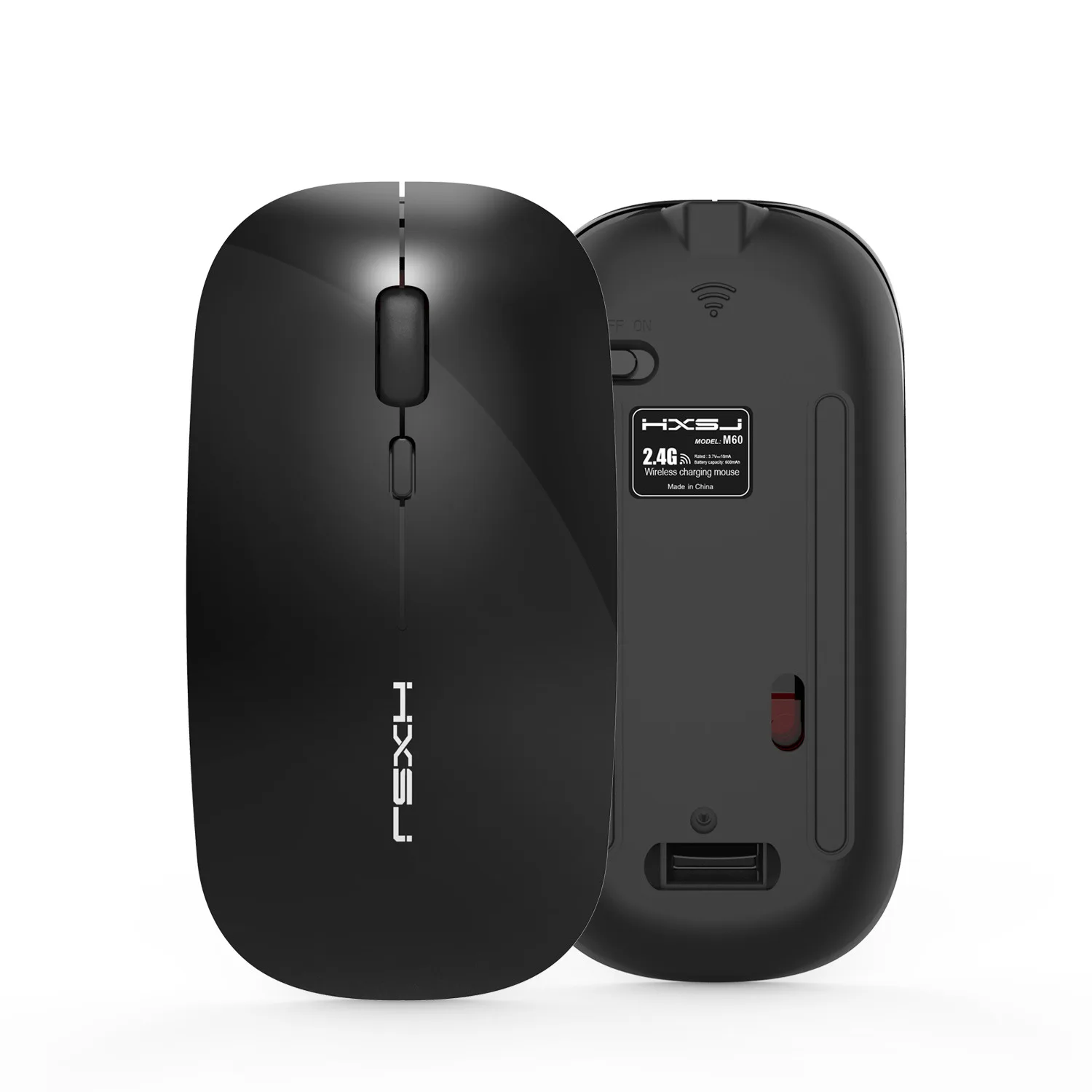 

M60 Rechargeable Wireless Mouse mute mouse, Black