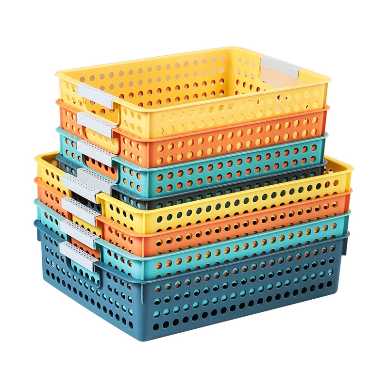 

Plastic Storage Containers Pantry Baskets Bathroom Office Drawer Organizer Kitchen Vegetable Fruit Storage Basket