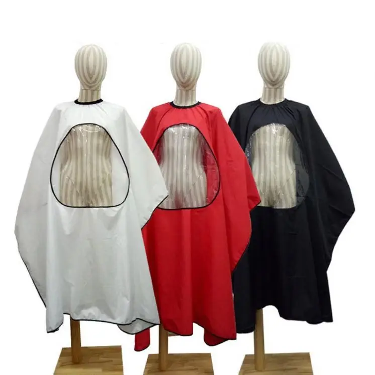 

Professional Salon Barber Cape Hairdresser Hair Cutting Gown Capes View Window Waterproof cloth male hair shave apron