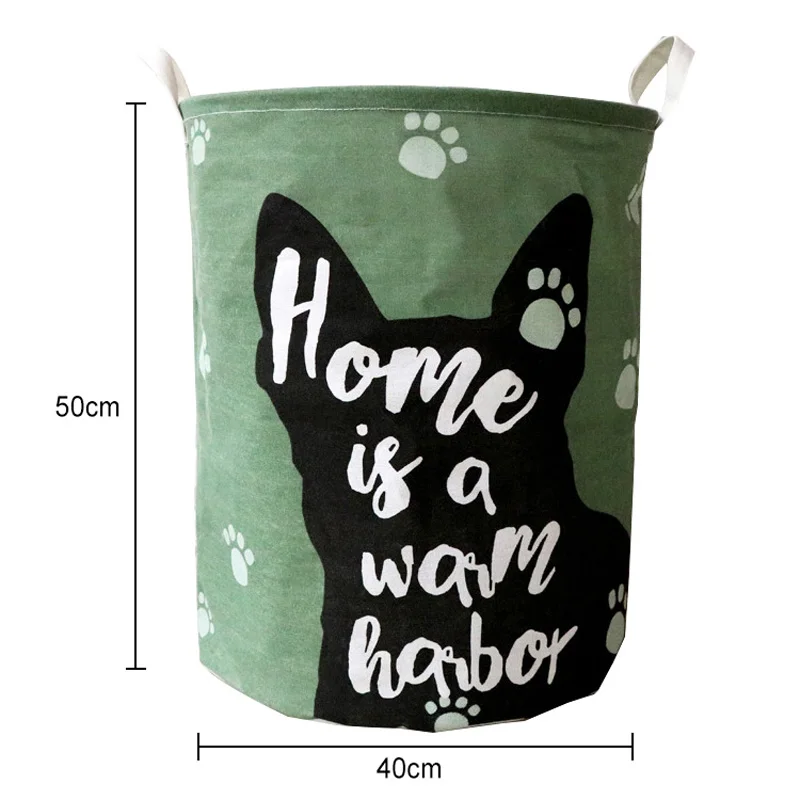 

Cartoon Waterproof Laundry Basket Dog Pattern Storage Baskets Home Decoration Storage Barrel Kids Toy Organizer Bucket, Picture