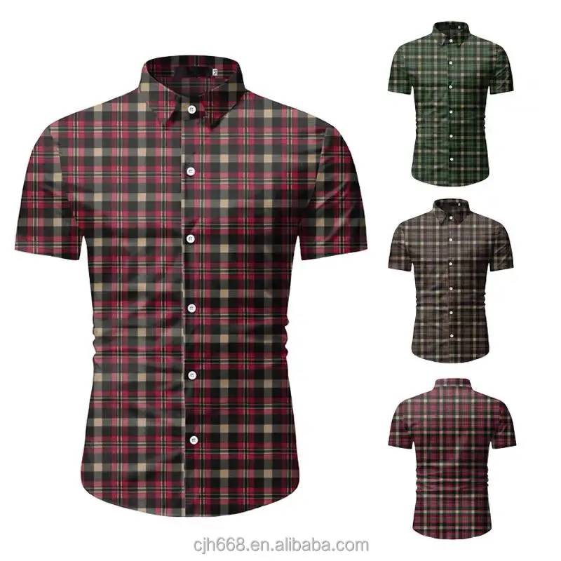 

2021 factory low price wholesale new men's shirts high quality solid color men's short sleeve shirts, Custom color