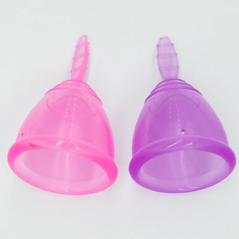 

Wholesale reusable medical grade silicone menstrual cup steamer for women menstrual period, Pink,purple,white