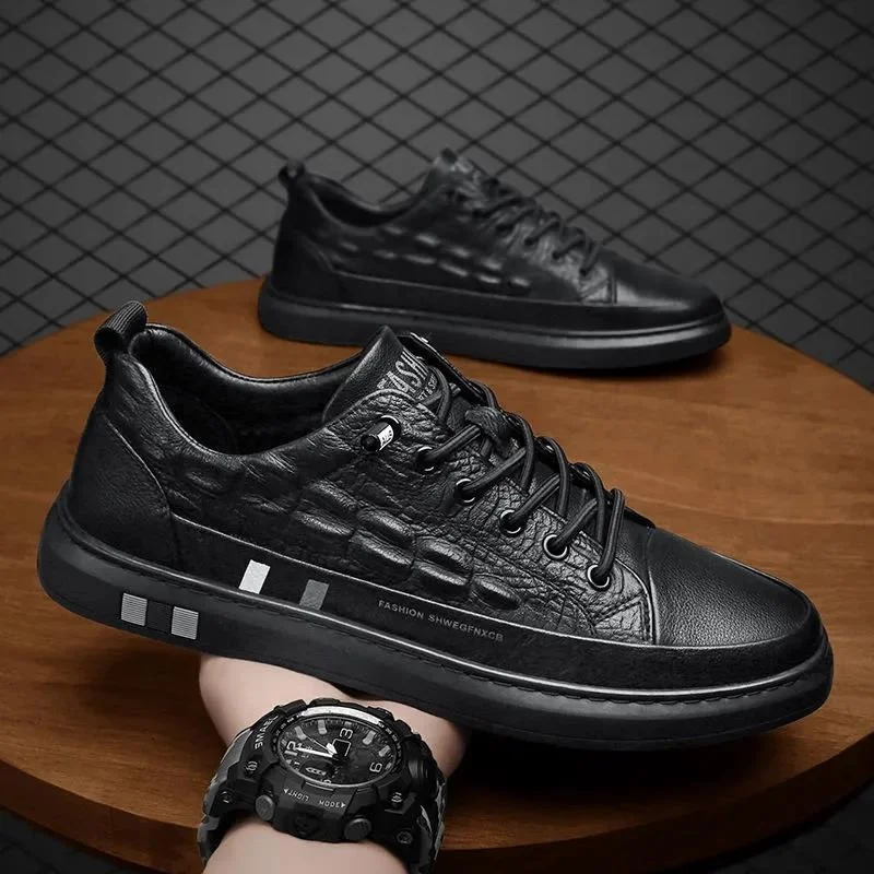 

Casual sports shoes 2022 spring and summer new crocodile pattern Korean version of the trend of all-match men's sports shoes