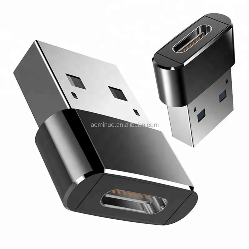 

USB A Male to Type C female OTG Data Charging Connector Metal Adapter