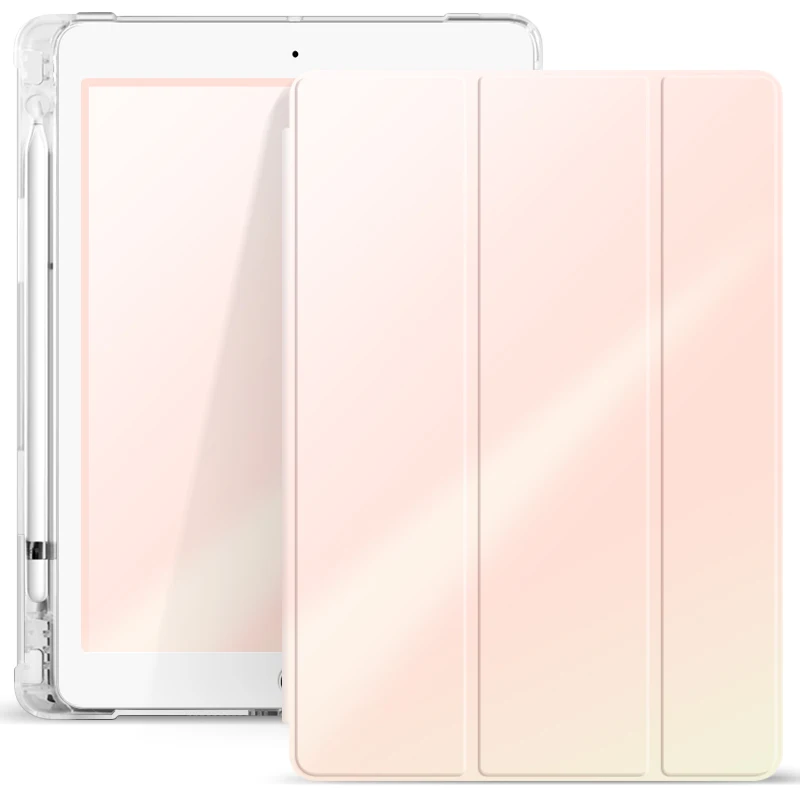 

Wholesale Custom Printing Tablet Case Smart Flip Cover For iPad 10.9 Air 4 Pencil Holder Transparent TPU Case