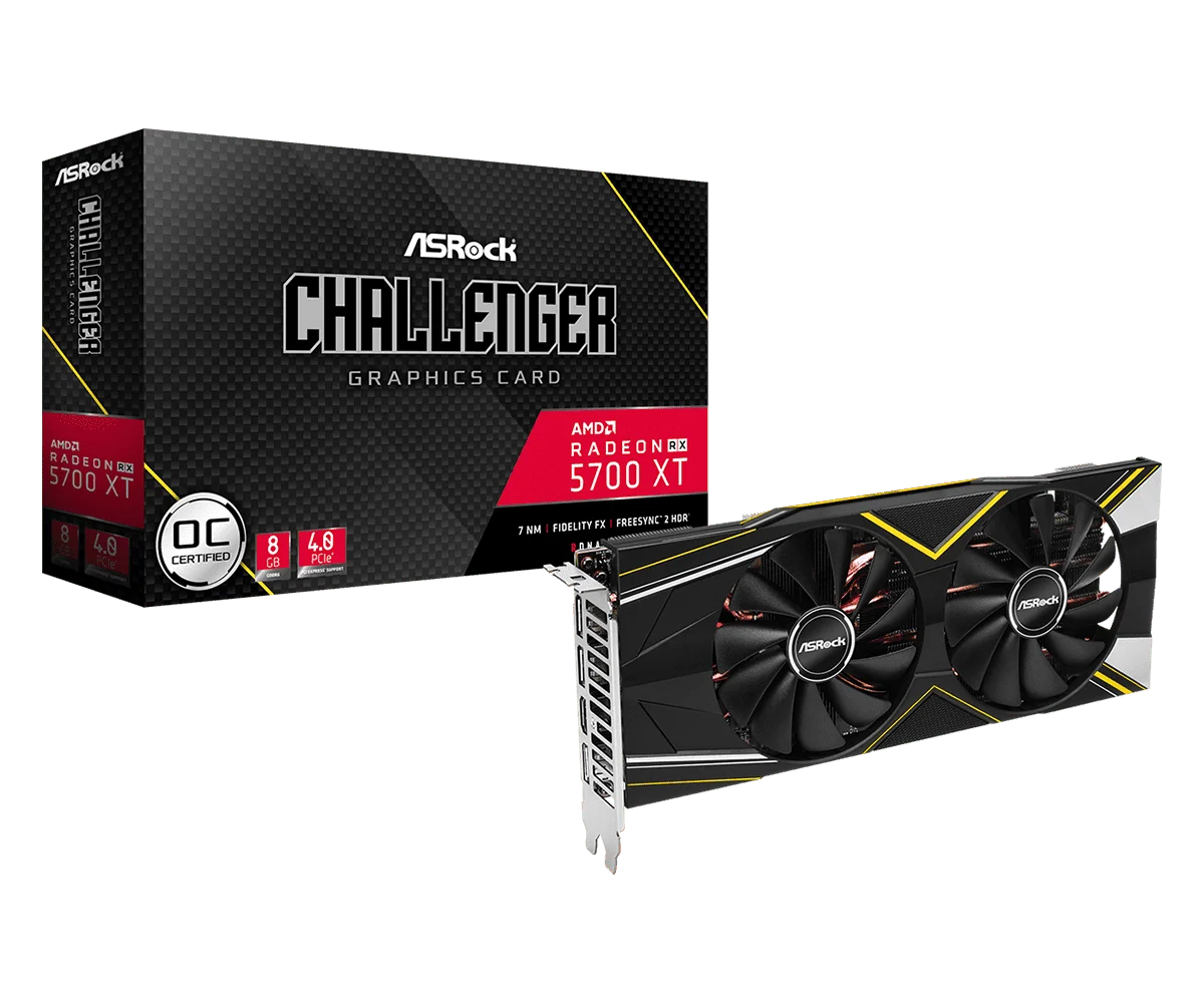 

5700xt GPU card AMD Radeon RX 5700 XT 125W Video Card 8G OC ASRock 5700xt 6700xt Dual Fan GPU