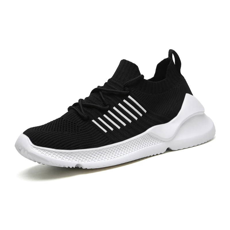 

Sport Baseball Shoes Knitted Fashion Outdoor Sneakers Lightweight Gym Athletic Shoe Men Trail Workout, Black/white/red