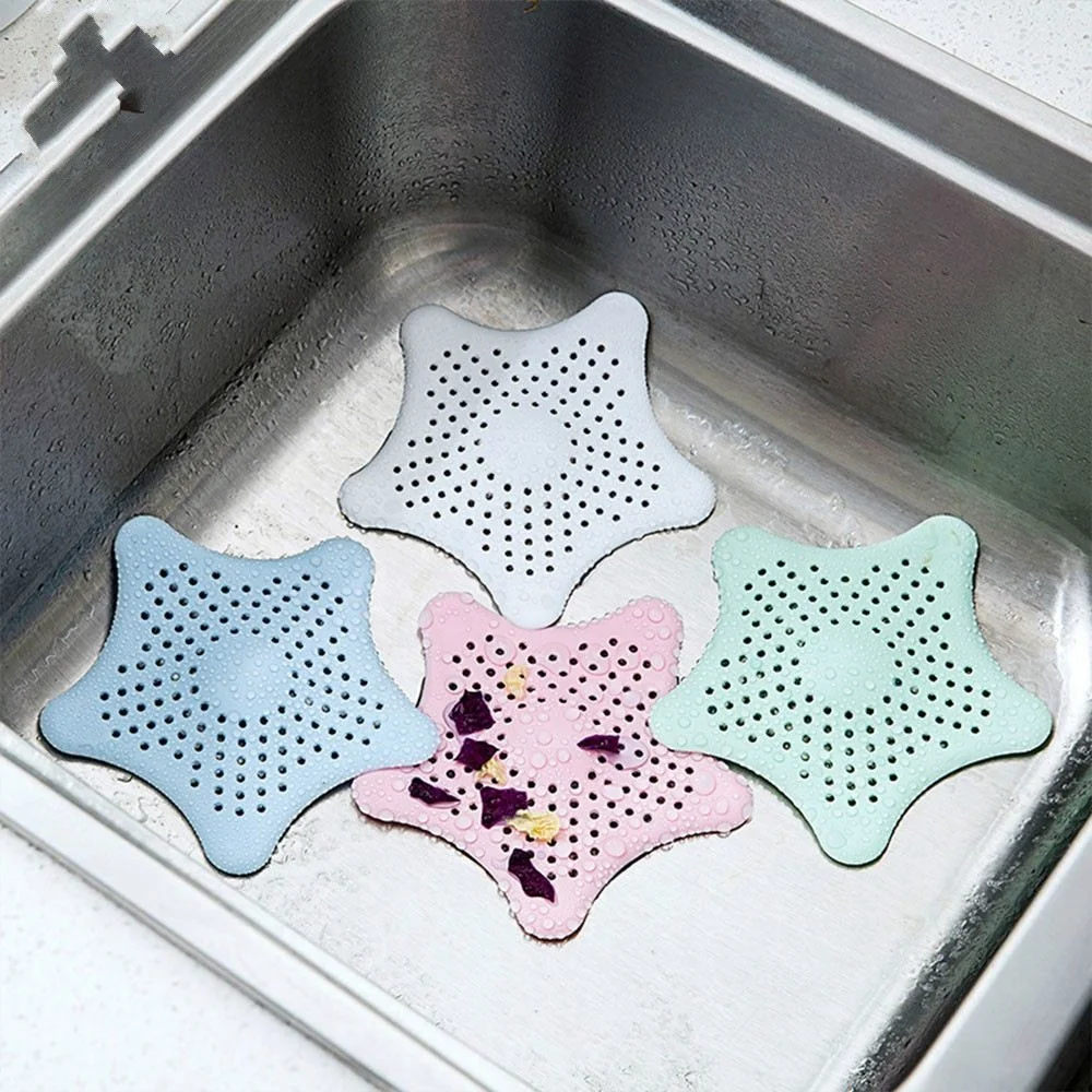 

Mesh Silicone Colander Sink Strainer Bathroom Filter Kitchen Gadgets Floor Drain, As photo
