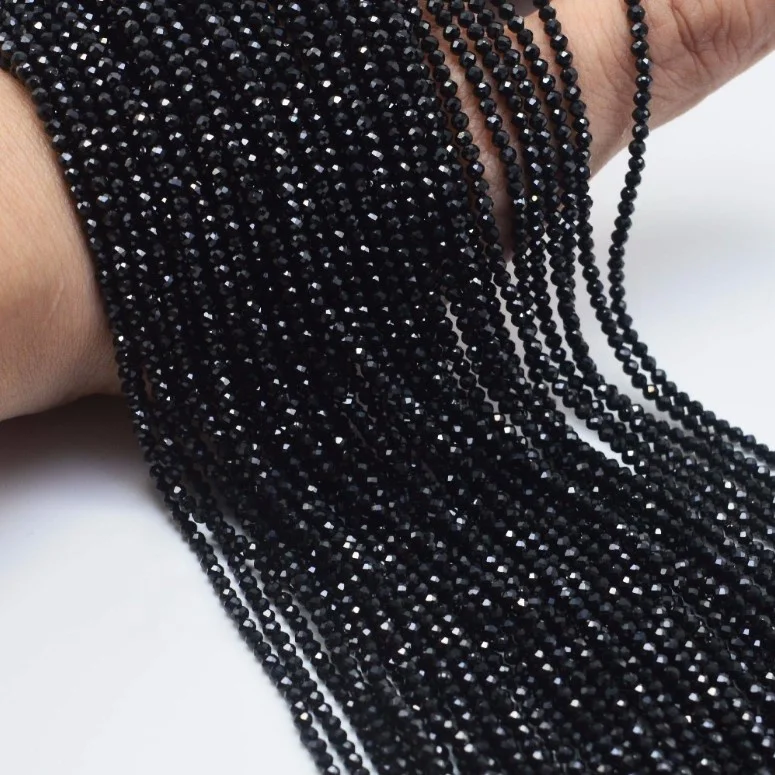 

Wholesale Crystal Stone Beads  Black Spinel Faceting Loose Beads