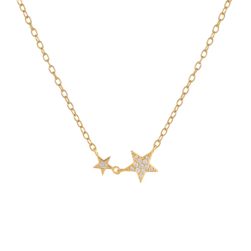 

ROXI wholesale 2021 new arrival 18k gold jewelry gold star fine chain necklace jewelry women