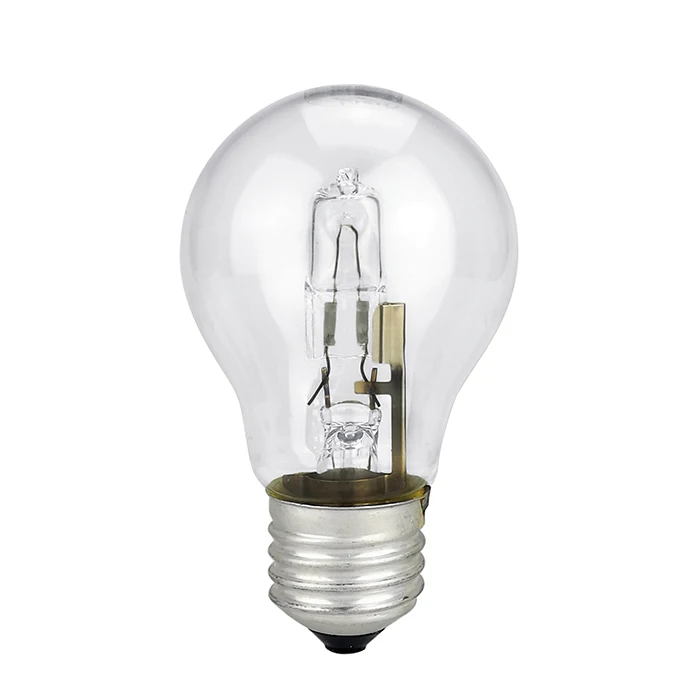 High Lumen China Manufacturer Glass 110v 220v E27 B22 18W 28W 42W 58W 70W 105W Halogen Bulb , HAL-A BULB