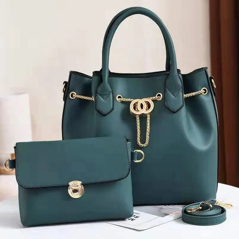 

brand design large capacity winter 2pcs set hand bags and purse ladies bags handbag set women