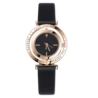 

WJ-8912 Luxury Women's Leather Quartz Wristwatch Beautiful Simple Lady Watches Rotating Dial Design Hot Selling Wholesale Watch