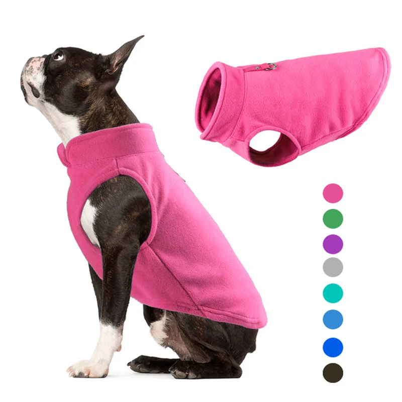 

Amazon Best Selling Warm Soft Dog Winter Jumper Vest Clothes Pet Jackets Dog Fleece Coat for Small Medium Dogs, Blue,brown,green,red,purple,gray,pink,dark blue,turquoise