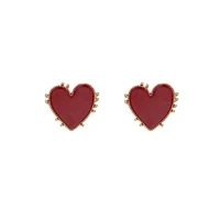 

Fashion gold Red Heart Earrings For Women Wholesale N910251