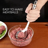 

Easy using 304 Stainless Steel Meatball Spoon DIY Meatball Clip/Scoop/Cup/Tongs Fish Balls Meatball Maker