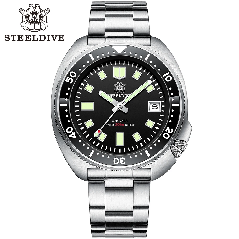 

Ready To Ship STEELDIVE Brand SD1970 Upgraded Version Dual Color Luminous Ceramic Bezel NH35 Automatic Diving Watch