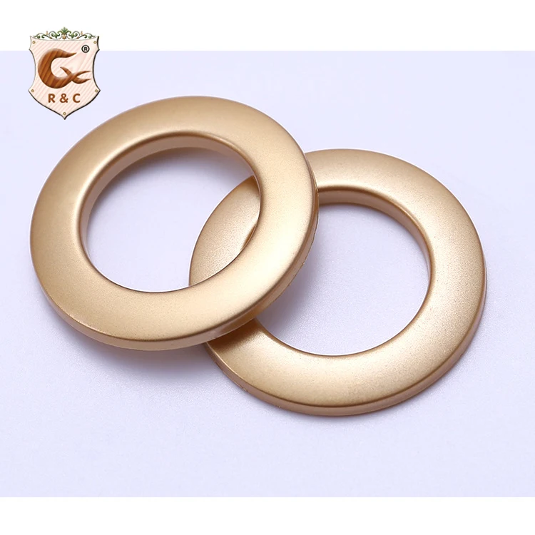 

R&C 2021 Modern Cheap 42mm Water Ripple Curtain Ring, Fashion Curtain Eyelets Ring Roman Rod Accessories Home Decor/, Bright golden, coffee, brushed silver,sand gold etc.