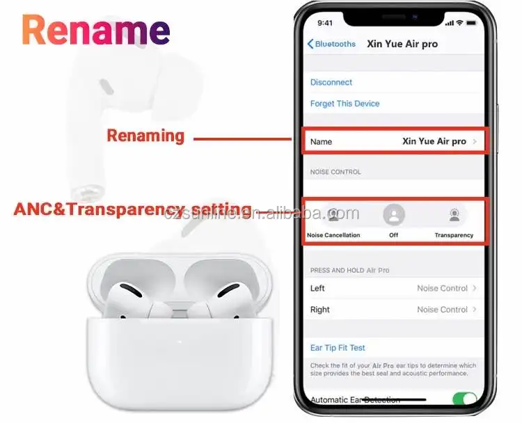 SUNLINE 2020 AP Pro 1:1 Wireless Earphones tws Smart Sensor tws pro Bass Earbuds Noise Reduce rename GPS Headset air3 Pro - ANKUX.COM