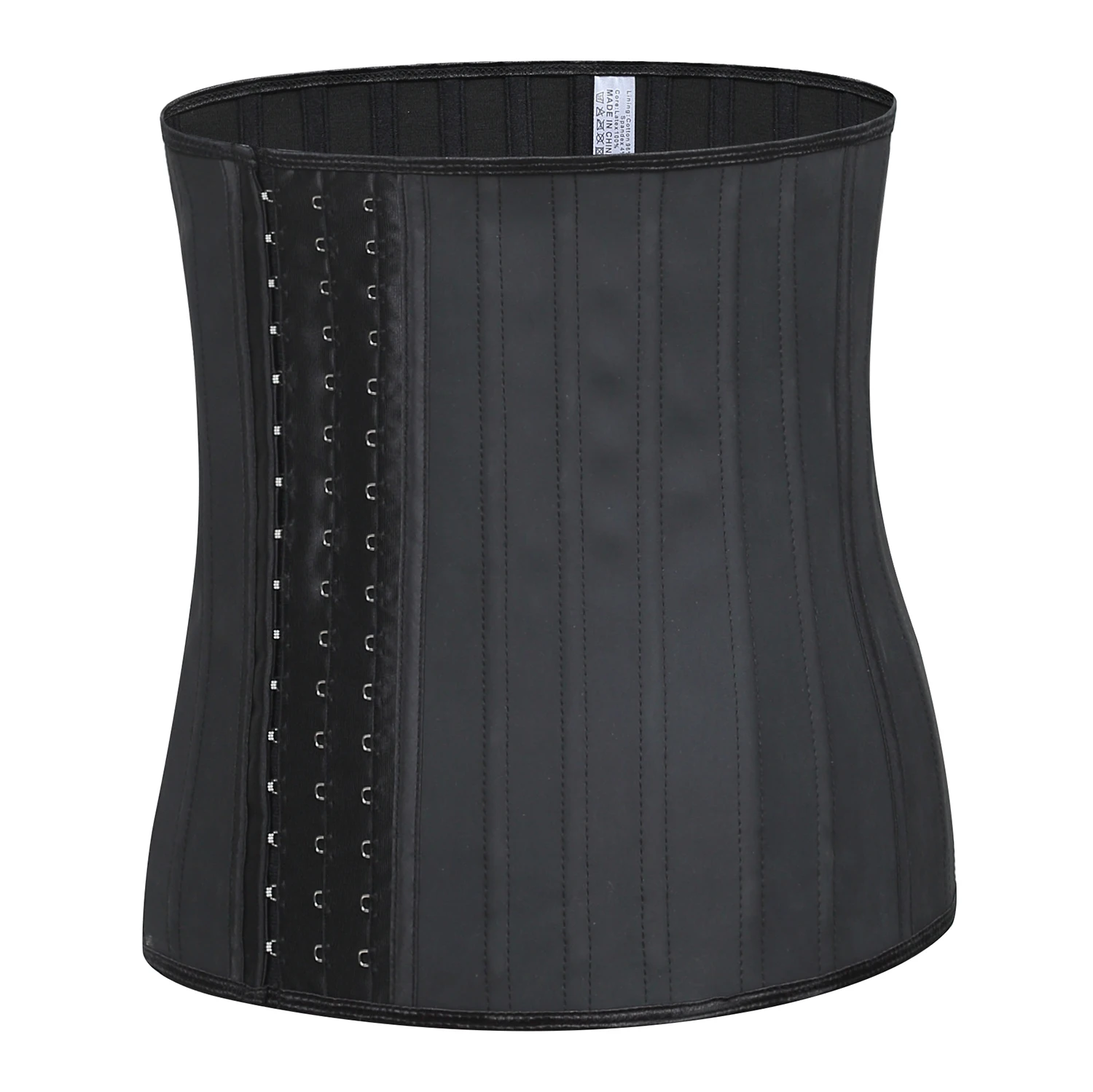 
100% latex high-quality smooth latex large buckle 25 steel bone rubber corset shapewear for women 