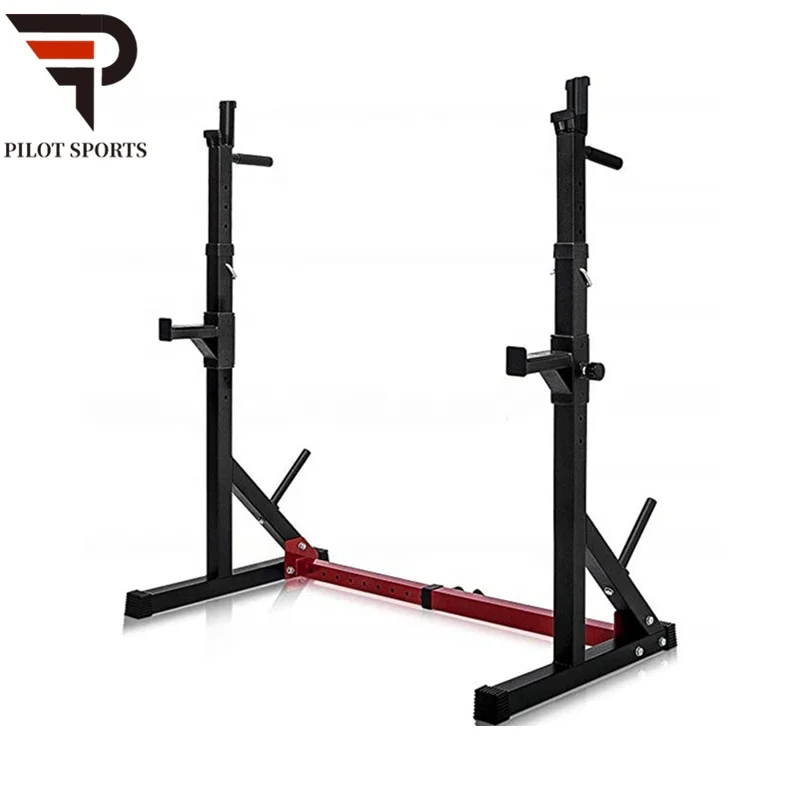 

Gym equipment Adjustable Heavy Duty weight lifting dip Stands Bars Station squat rack, Black