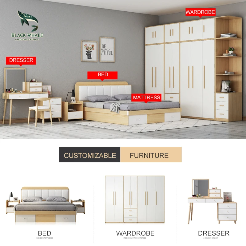 
Modern Almirah Wooden Closet Cabinet Armario Ropero Bedroom Sets Amoires Wardrobe 