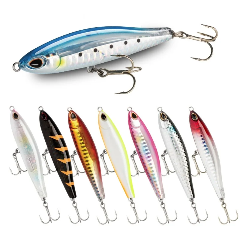 

Bassmaster 80mm 18g saltwater sinking pencil Lure swimbait Hard plastic Artificial Bait lure