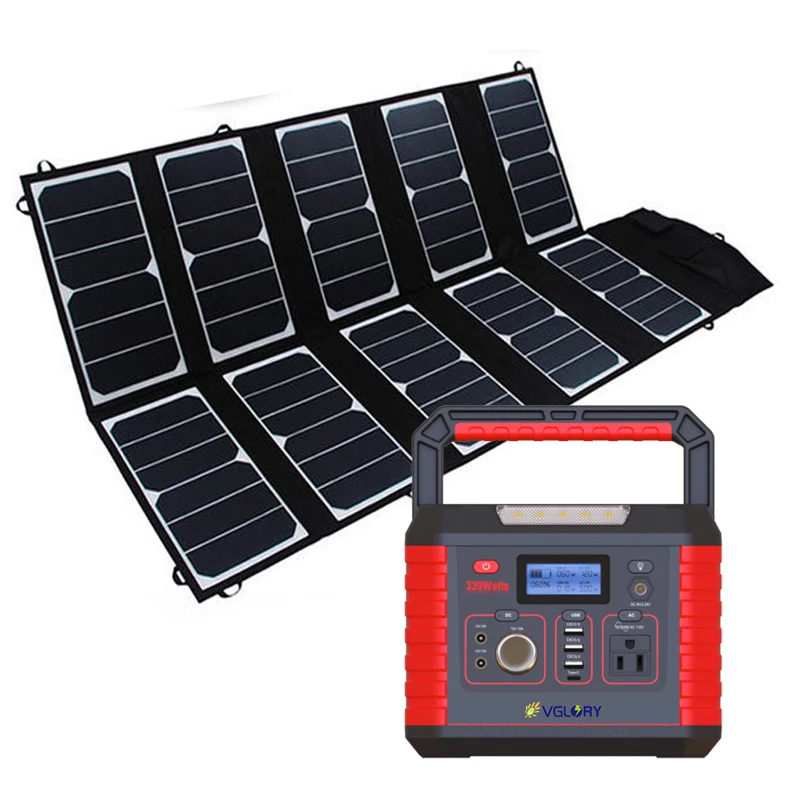 300w 500w portable Solar lighting camping system