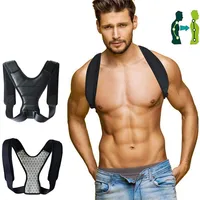 

2020 New Design Magnet back brace leather posture corrector office upper back support