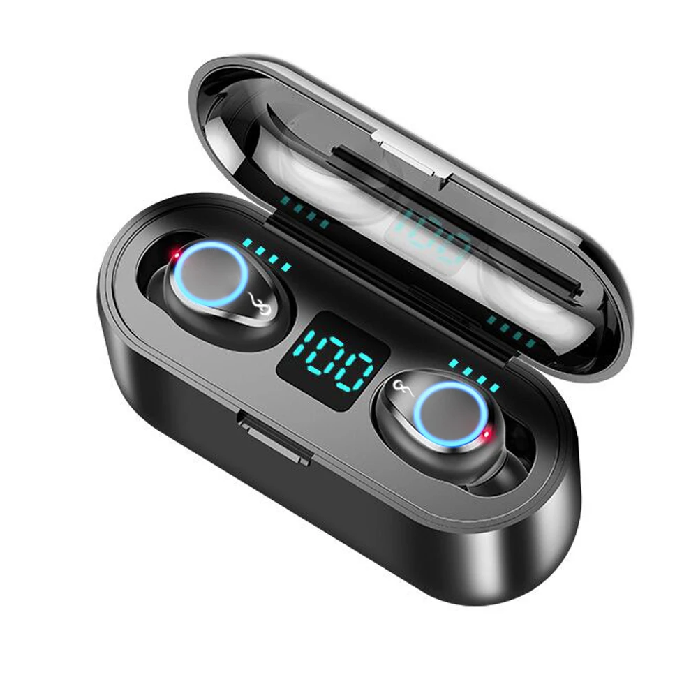 

OEM mini wireless bluetooth handsfree ear pods earphone with 2000mah charging case