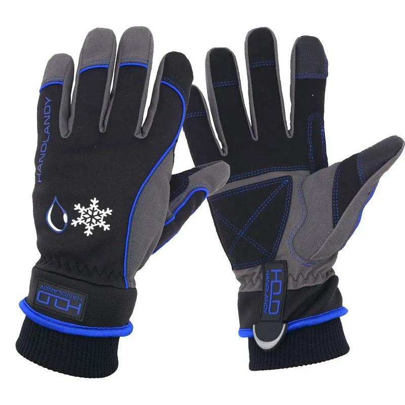 

HANDLANDY Cold Weather Warm Waterproof insulate Ski Touch screen Winter Gloves, Other Winter Sports Gloves waterproof, Blue/black