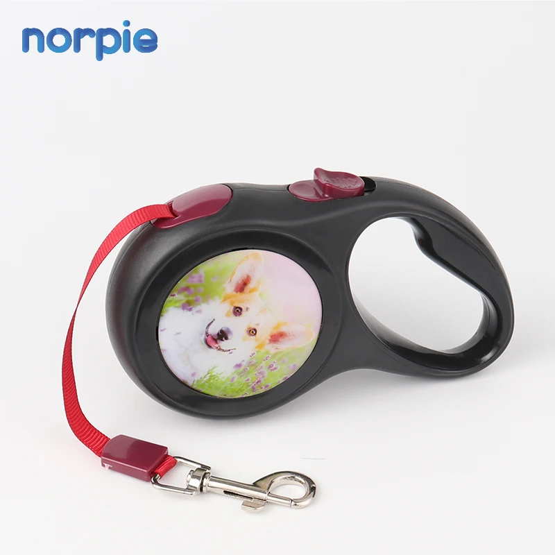 

Fast Shipping 5M Blank Sublimation blank Retractable Pet Leash, Pink/black/red/blue
