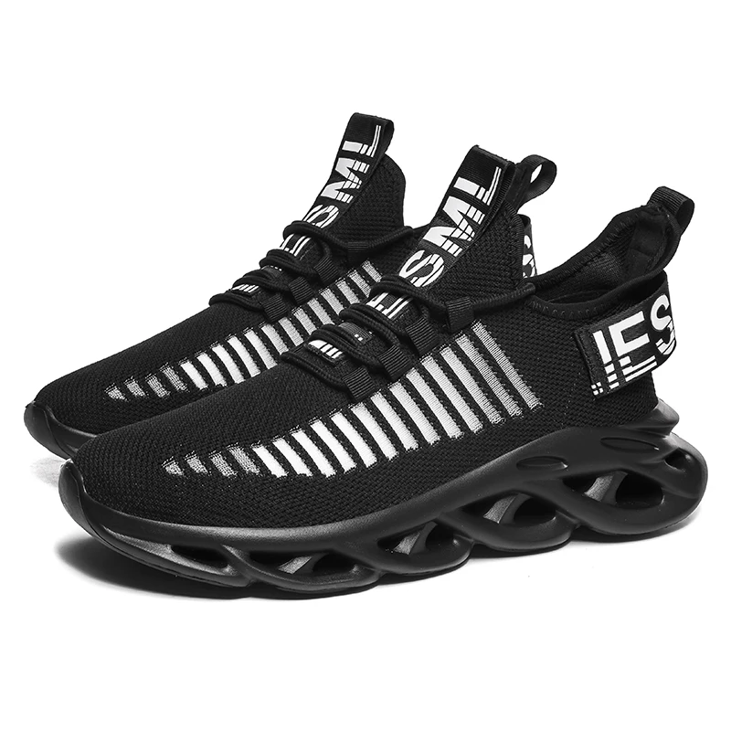 

OEM 2021 New Black Men's Walking Shoes Breathable Summer Outdoor Casual Shoes for Men Lightweight Men Fashion Sneakers Shoes