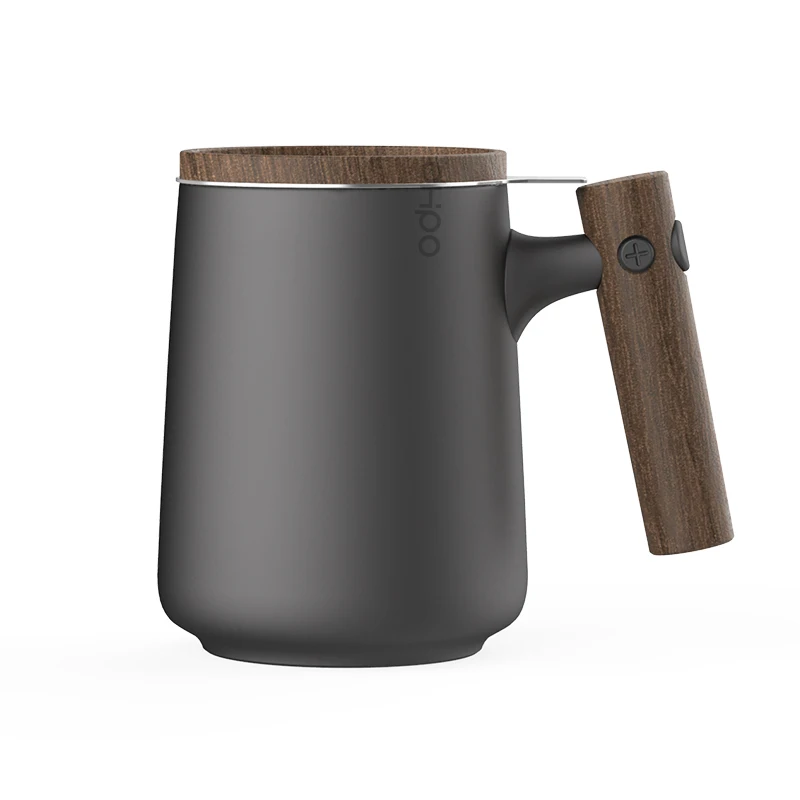 

DHPO multifunctional ceramic tea mug with wooden handle stainless steel filter tea brewing mug, Various