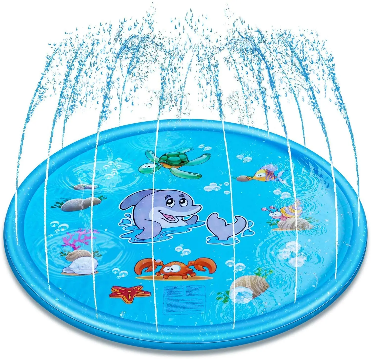 

Splash Play Mat Large Size Inflatable Sprinkler Pad for Kids Toddlers Summer Outdoor Water Toys Wading Pool Fun Backyard Play Ma, Colorful