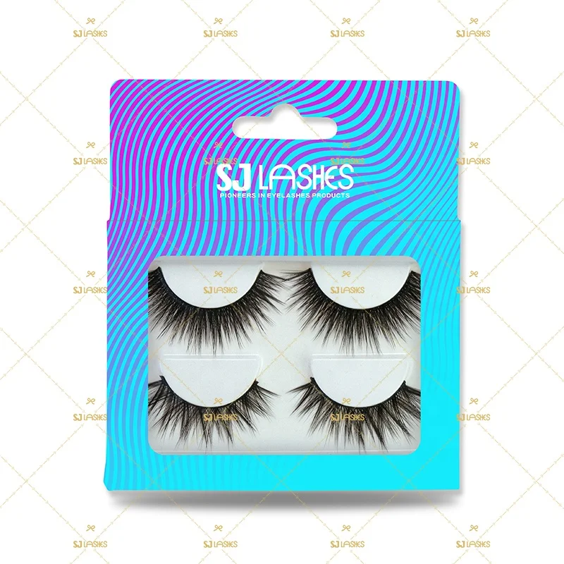 

Faux Mink Lash With Custom eyelash box For 3D False Mink PBT Fiber Lashes LAE
