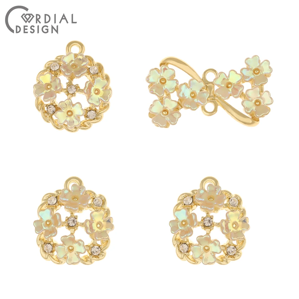 

Jewelry Accessories Cordial Design 50Pcs Jewelry Accessories Pendants Flower Design Resin Effect Multi Shapes Jewelry Findings