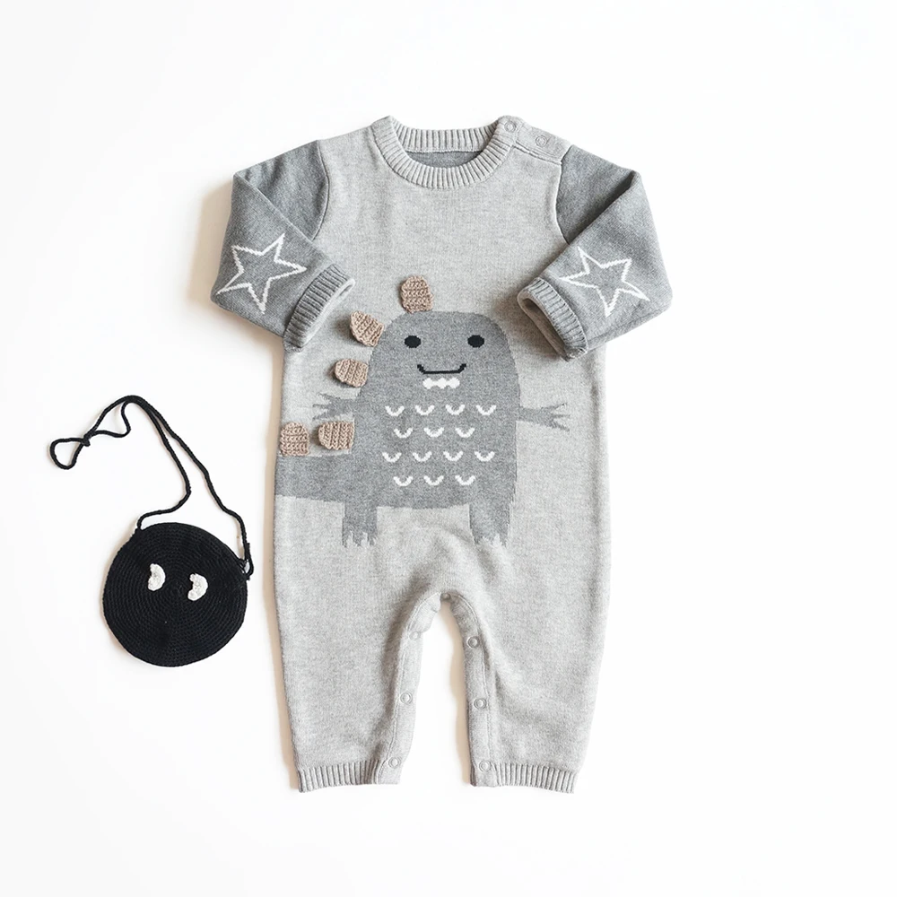 

91110550 newborn baby sweater rompers long sleeve dinosaur christmas kids clothes gift wholesale boutiques