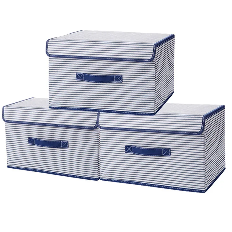 

Non woven toy storage box Large capacity covered storage box Dust proof storage box, Grey