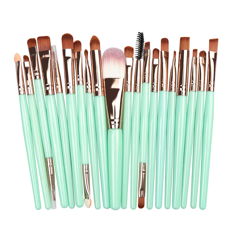 

20 Makeup Brushes Beauty Tool Kit Eye Shadow Brush Neutral Non-Logo Eye Brush