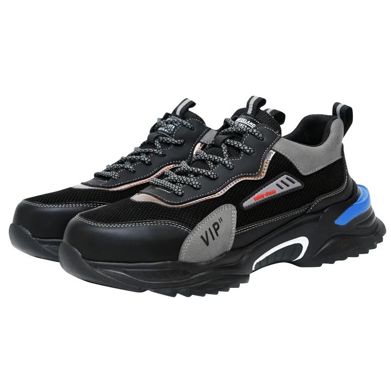 

Men Women Boots Steel Toe Safety Shoes Work Safety Boot Anti-smashing Work Sneakers Indestructible Shoes Work Shoes, Black