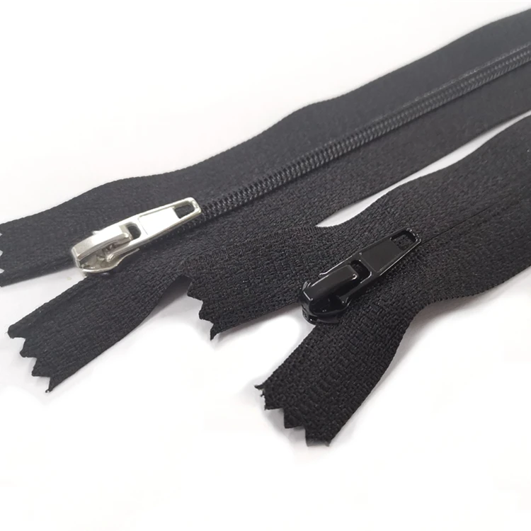 

Nylon Zippers 3# 4# 5# 7# 8# 10# Normal Nylon Zipper Close End High Quality Black Plastic Auto Lock Slider High Grade