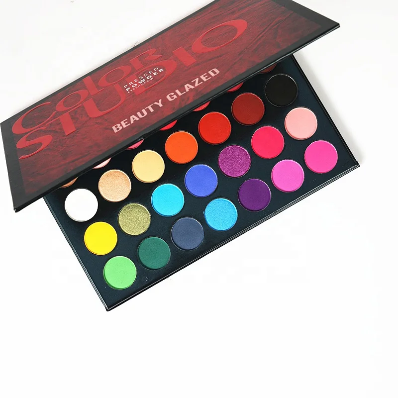 

New Coming Beauty Glazed High Pigmented 35 Color Eyeshadow Palette Shimmer Pigment Eyeshadow, 35 colors