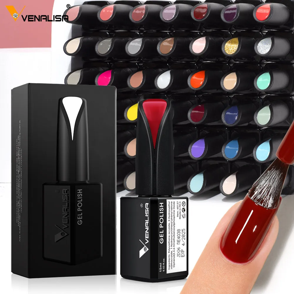 

VENALISA 15ML top sale Nail Polish High Gloss long lasting UV LED Soak Off Gel OEM/ODM Private Label 56 colors uv gel polish